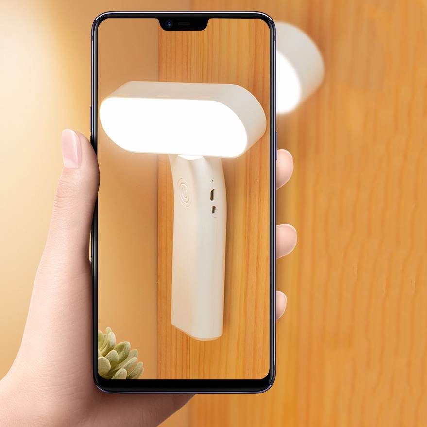 Portable LED Table Lamp with Phone Holder – Adjustable Brightness, USB Powered, 360° Rotating Light for Reading and Video Calls 6