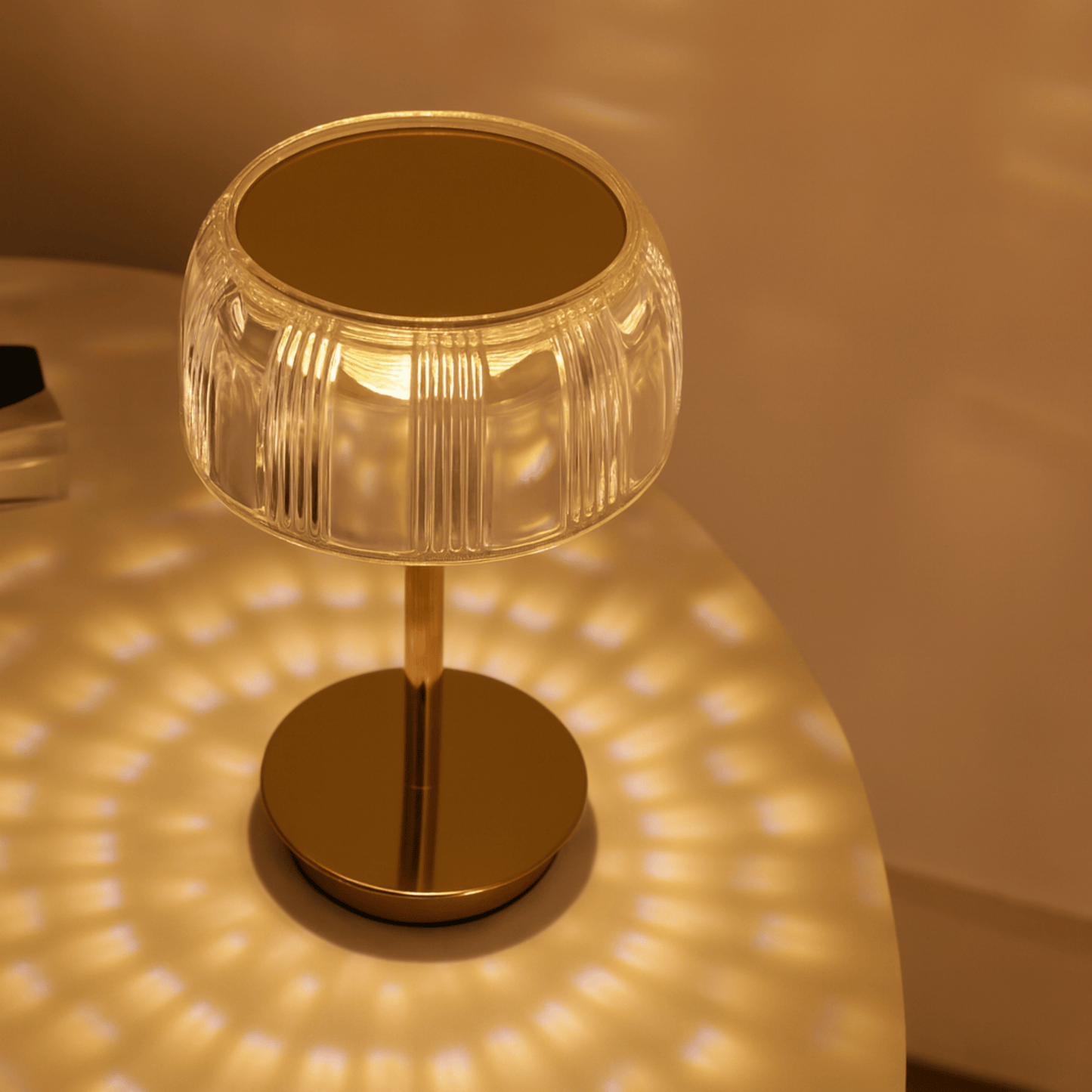 Rechargeable Jellyfish LED Table Lamp with Touch Control โ Modern Acrylic Design for Bedside, Nightstand, or Home Decor 3