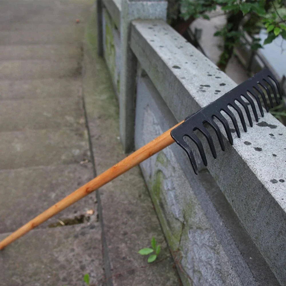 Heavy Duty Stainless Steel Garden Rake with 14 Tines - Halri