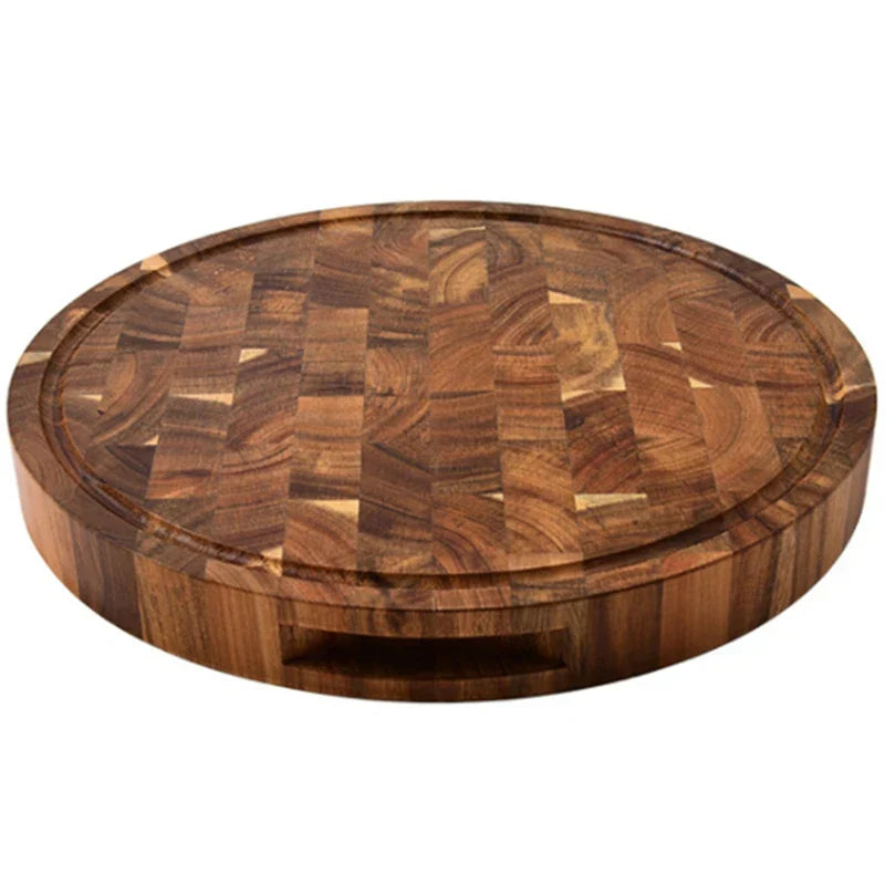 Durable Round Acacia Wood Cutting Board - Halri