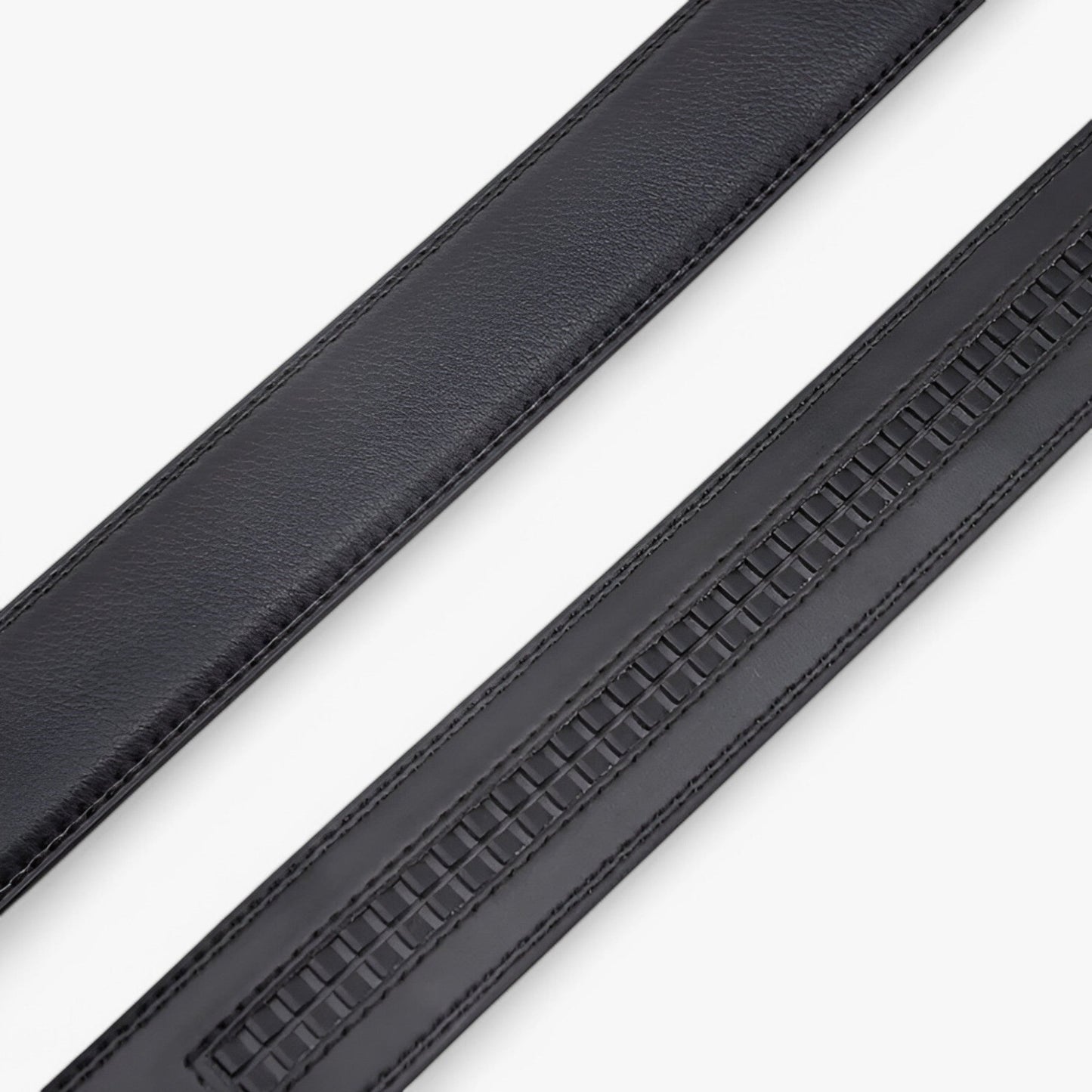 Black Real Leather Men's Belt with Automatic Loop โ Elegant and Versatile Accessory for Business and Casual Wear-6