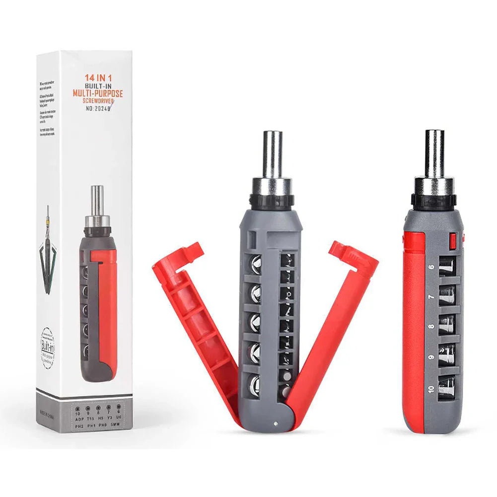 Versatile 14-in-1 Ratchet Screwdriver Set