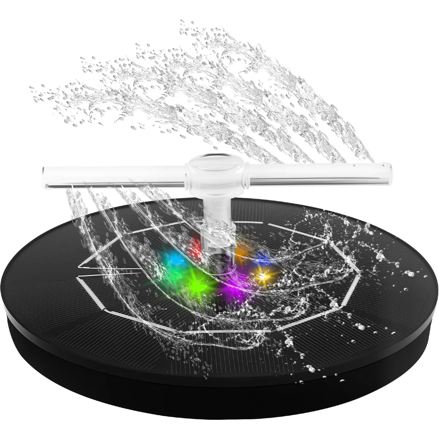 Solar Powered Fountain with Color Changing LED Lights