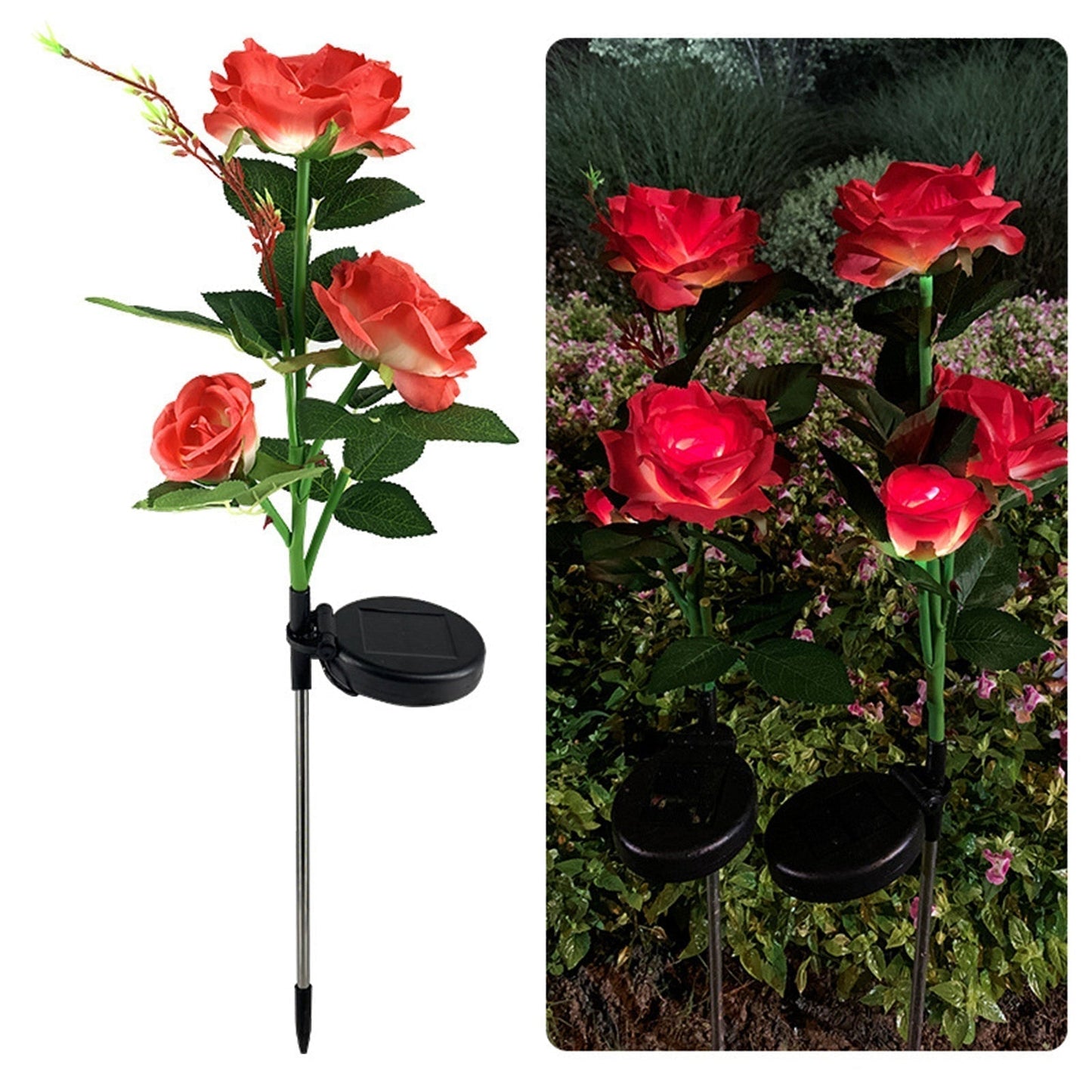 Outdoor LED Garden Rose Lamp