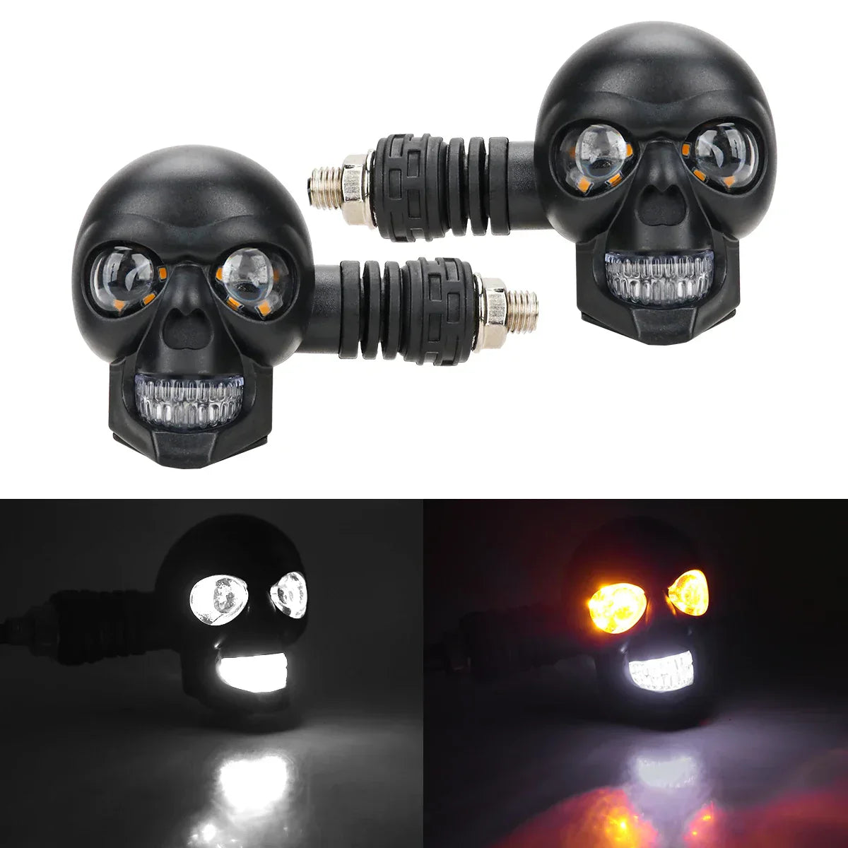 Dark Skull Bike Turn Signal Light