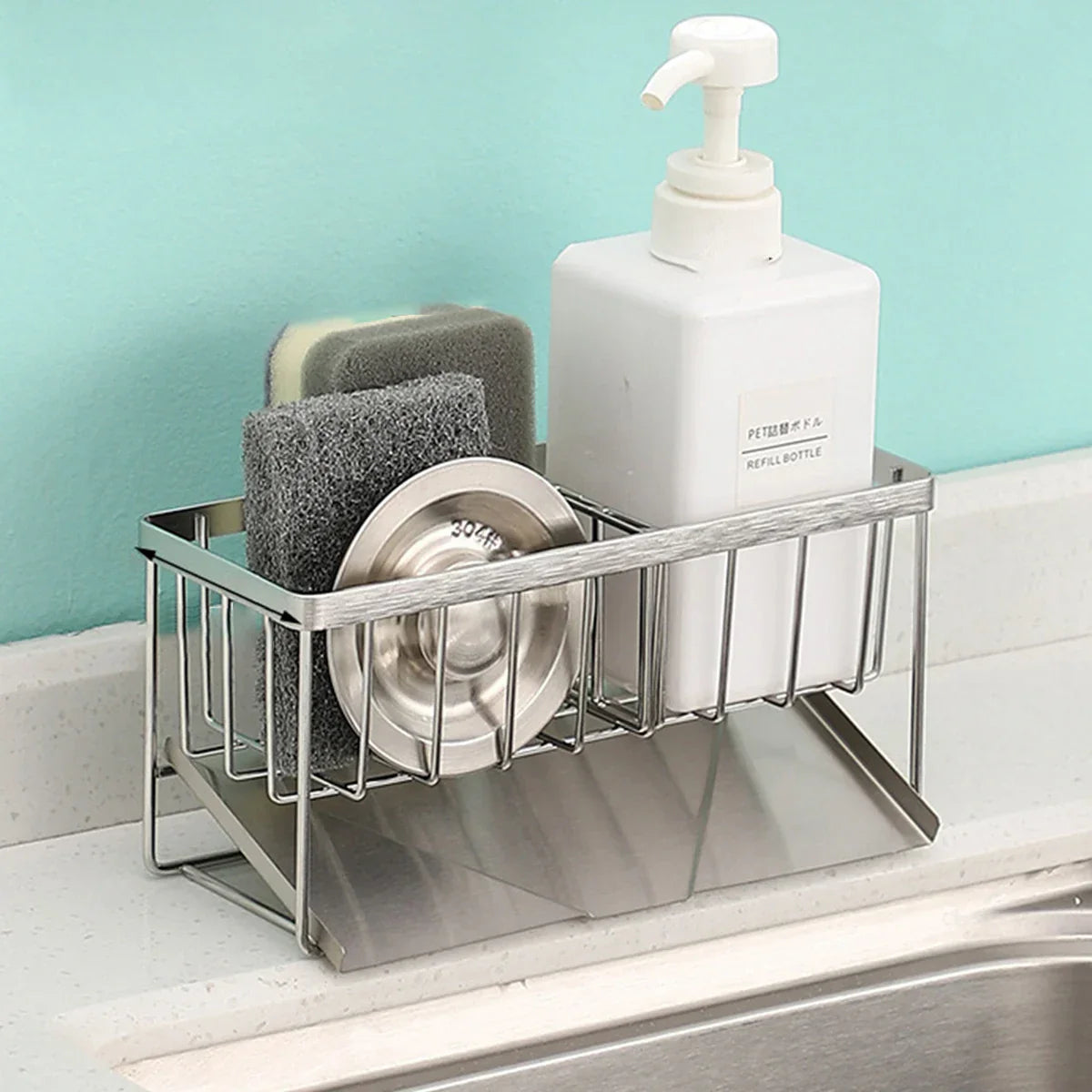 Stainless Steel Sink Caddy with Tray - Halri