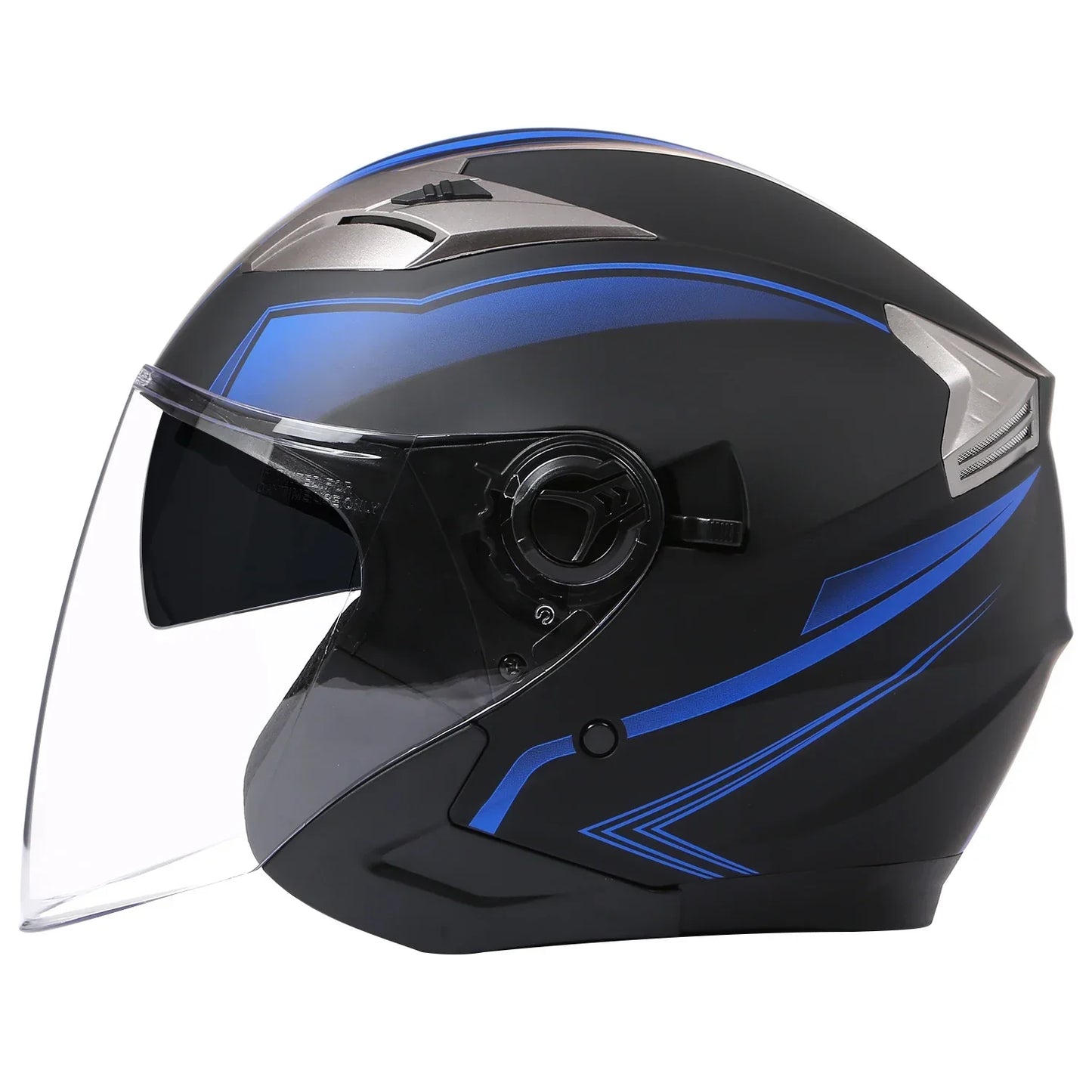 Street Bike Half Face Helmet with Dual Lens & DOT Certification