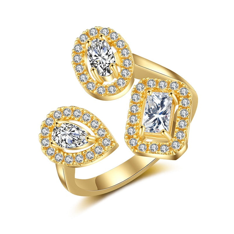 Elegant Teardrop Zircon Comfort Fit Ring
