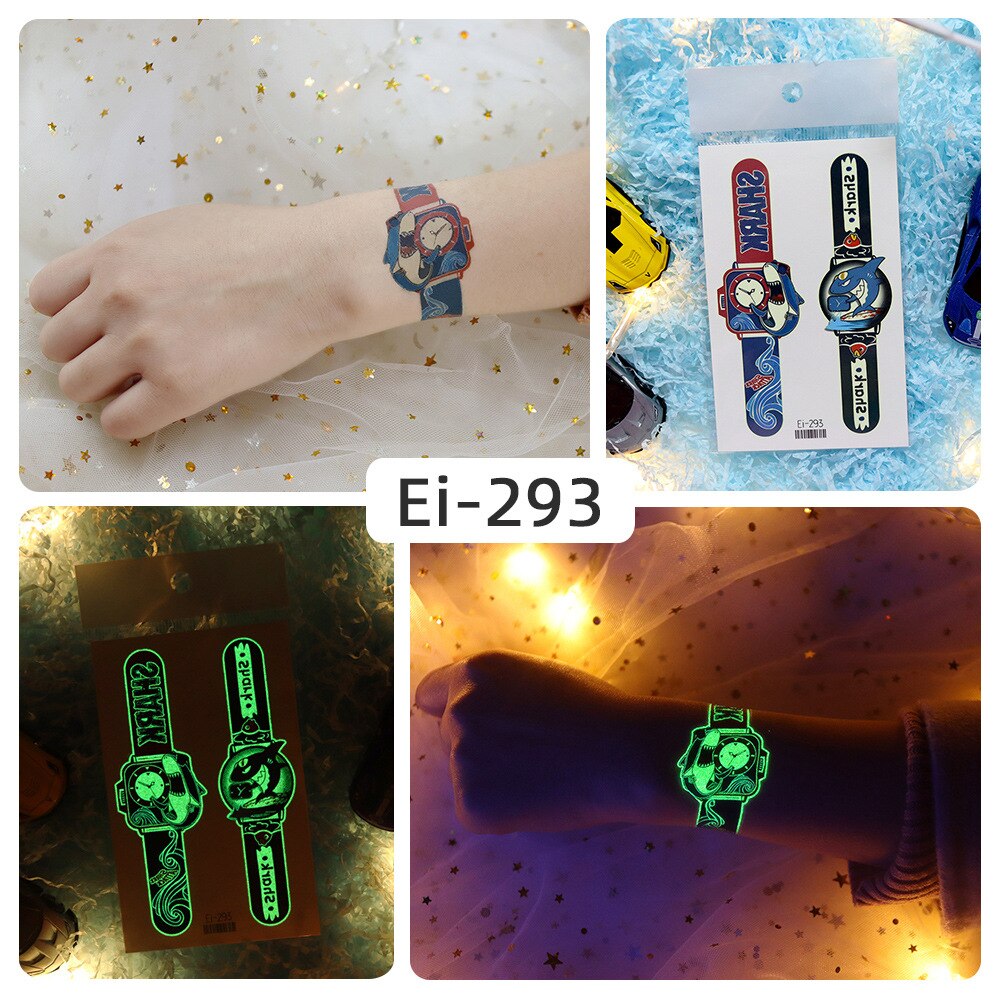 Glowing Fashion Watch Tattoo Sticker