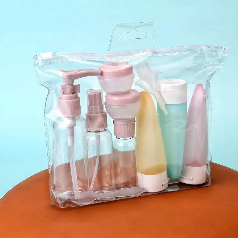 Portable 11pc Travel Cosmetic Bottle Set