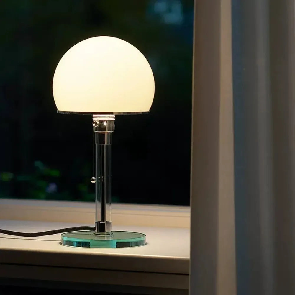 Sleek Simple Glass LED Desk Lamp for Home Use - Halri