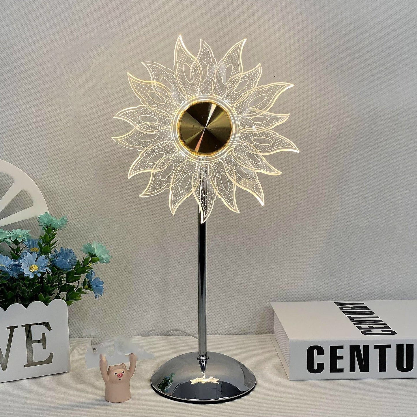 Colorful Rainbow Glass Desk Lamp