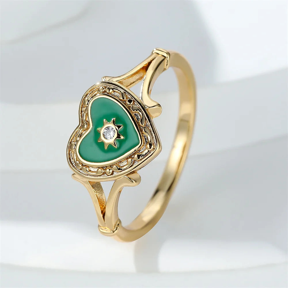 Vintage Style Love Heart Ring