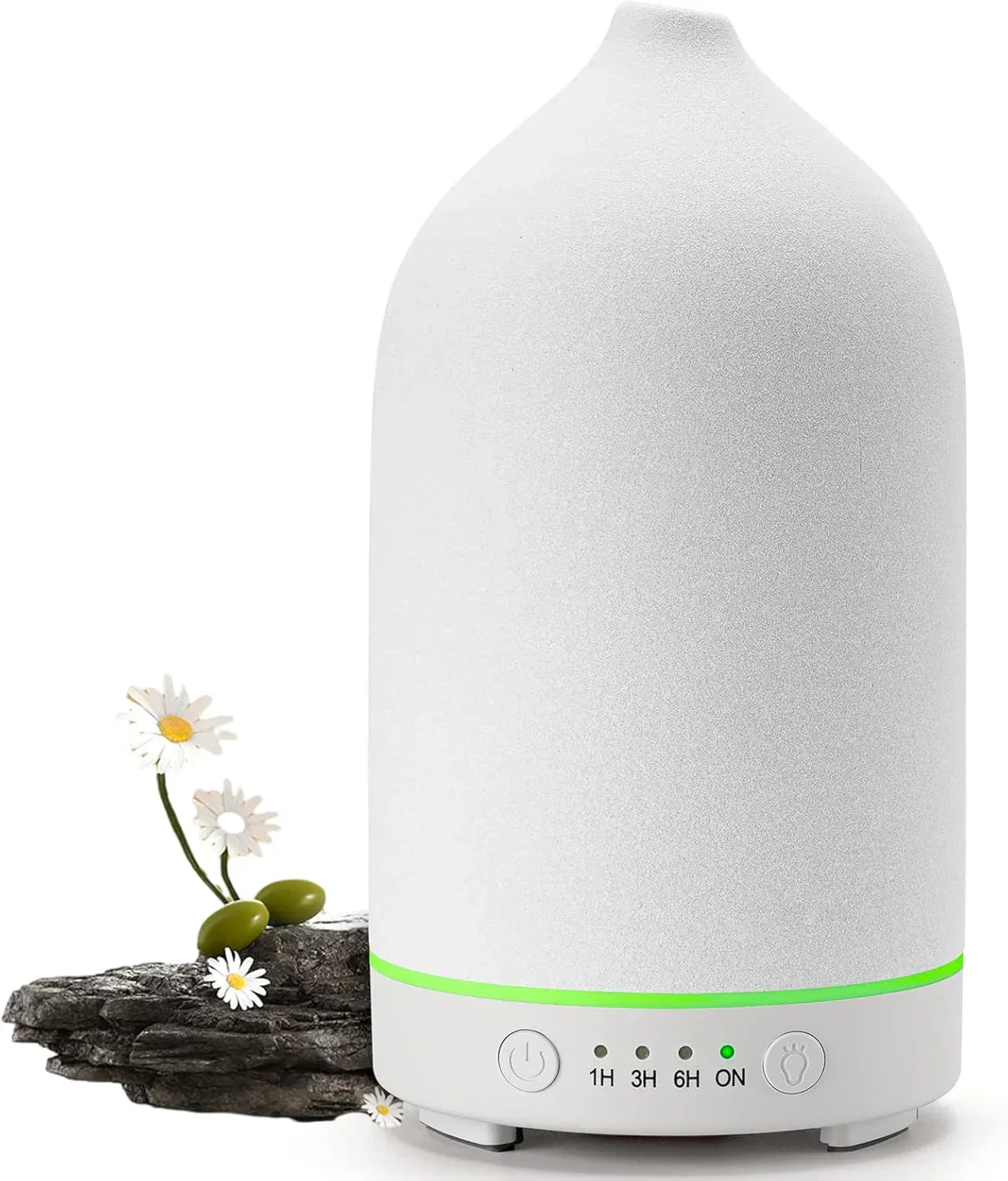 Ceramic Essential Oil Diffuser with LED Lights & Timer