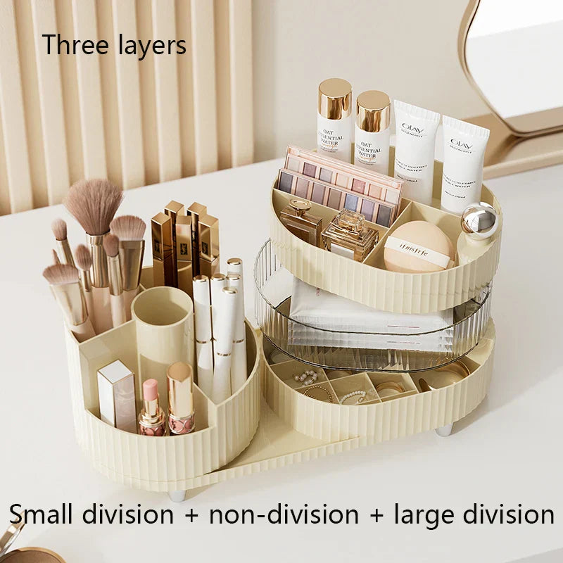 Clear Rotating Makeup Storage Cosmetic Box