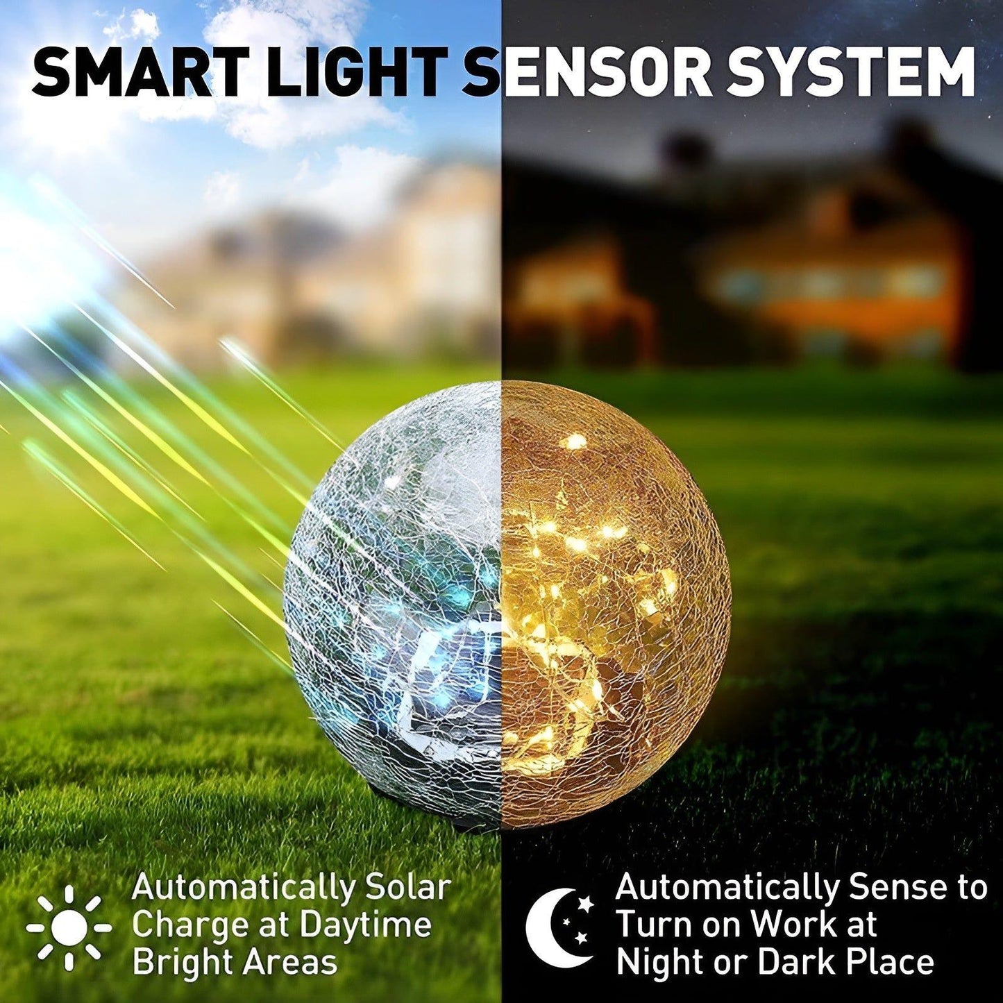 Solar Powered Garden Lamp | Warm White Outdoor Light - Halri