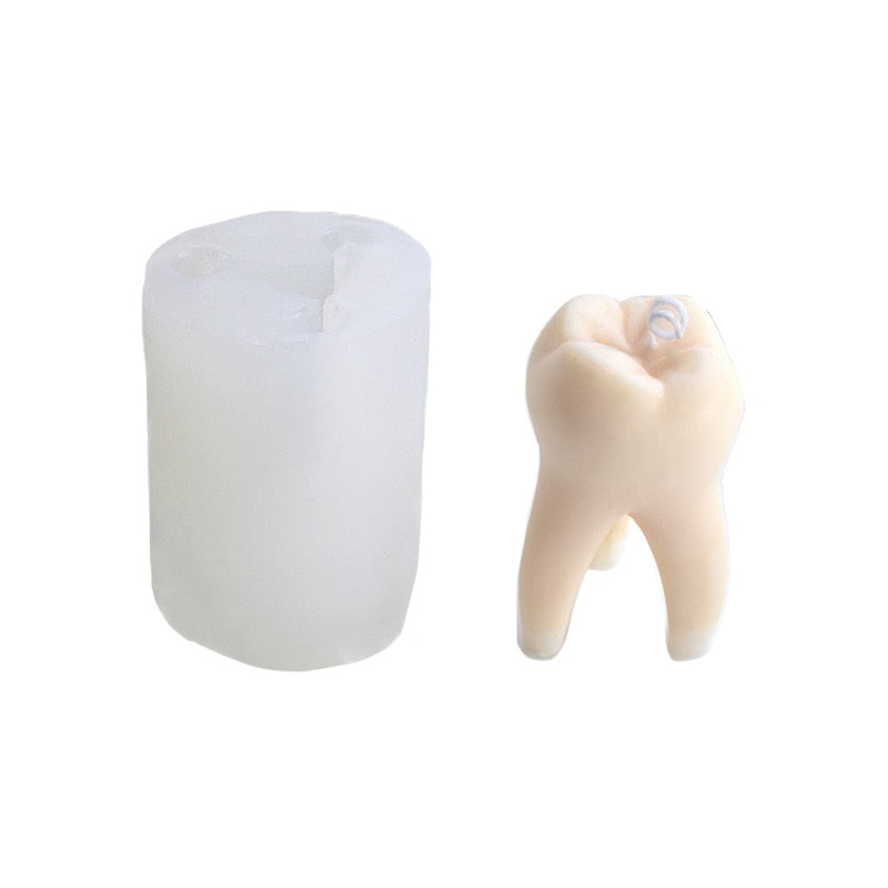 Creative Homemade Teeth Shaped Candle Mould - Halri