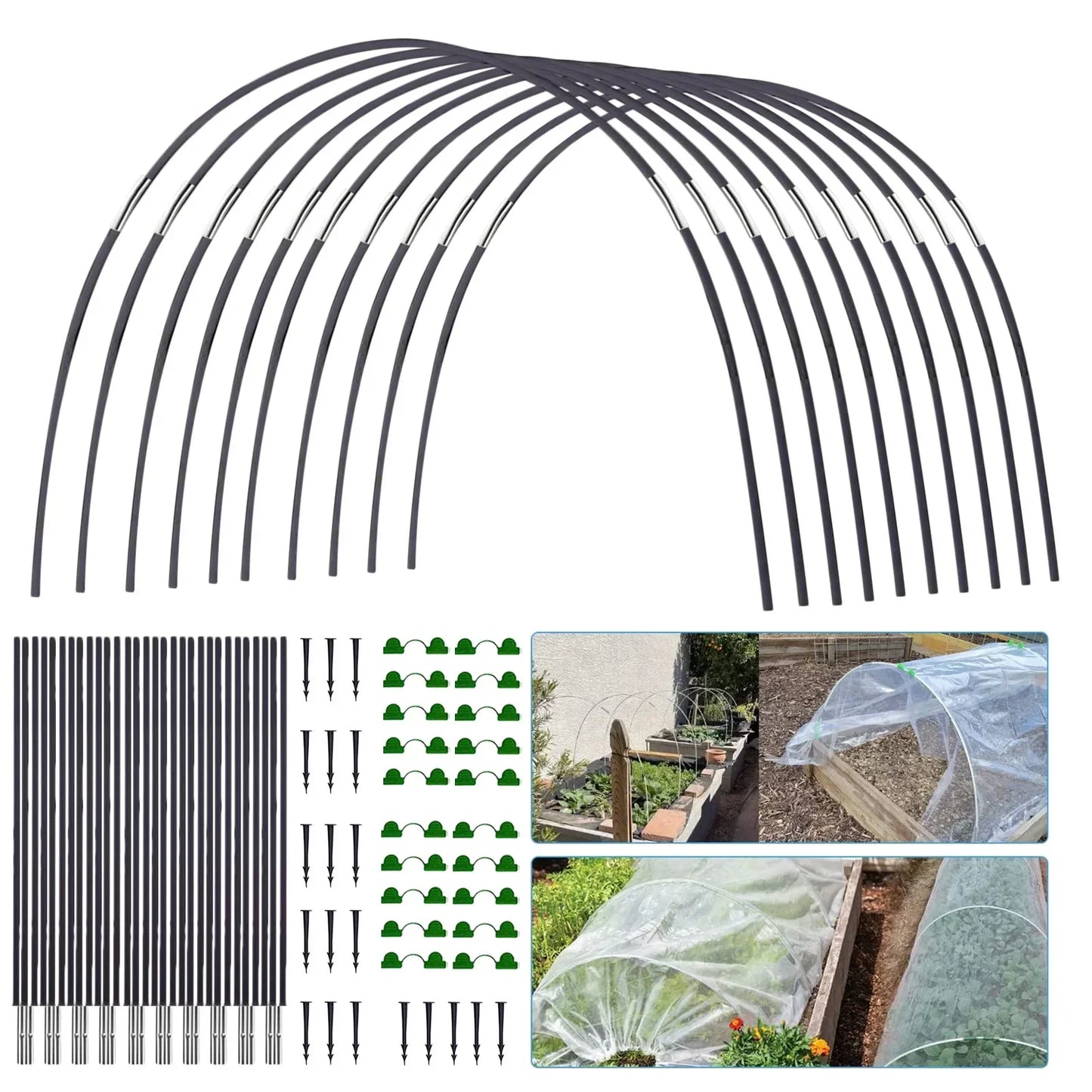 Flexible Garden Arch Kit with Reusable Frames - Halri