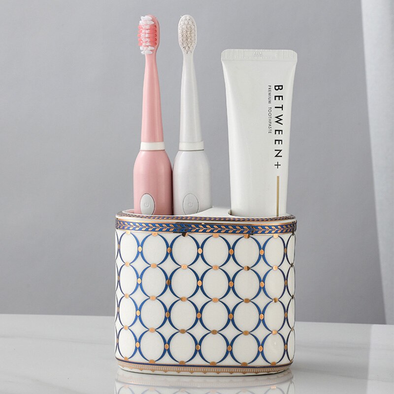 Elegant Glass Bathroom Storage Holder
