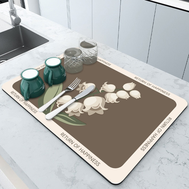 Premium Kitchen Mat for Dry and Safe Dish Storage