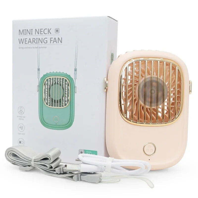 Compact Personal Neck Fan for Cooling On-The-Go