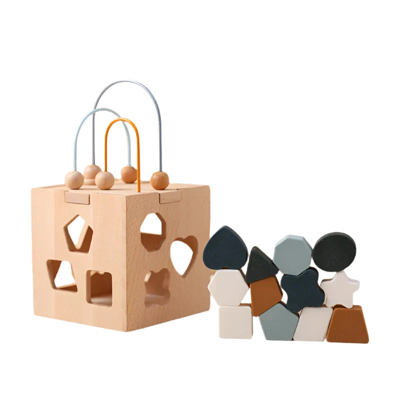 Colorful Wooden Shape Sorting Toy Block - Halri