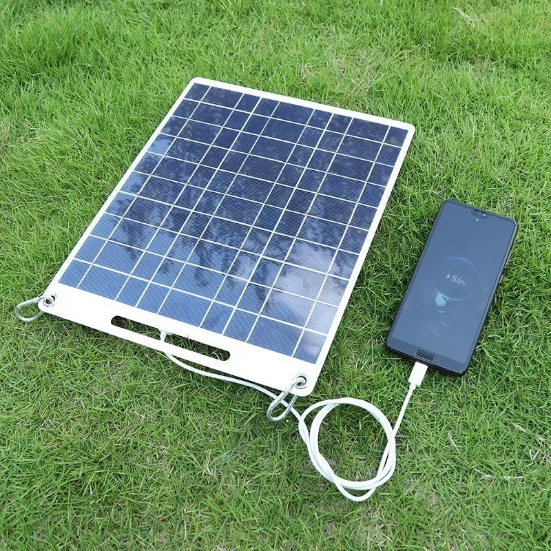 Compact Solar Charger 100W Waterproof USB Portable Panel - Halri