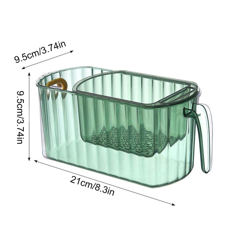 Clear Plastic Storage Double Layer Basket