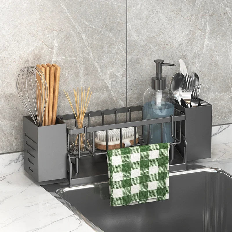 Space Saving Sink Caddy with Drainage Tray