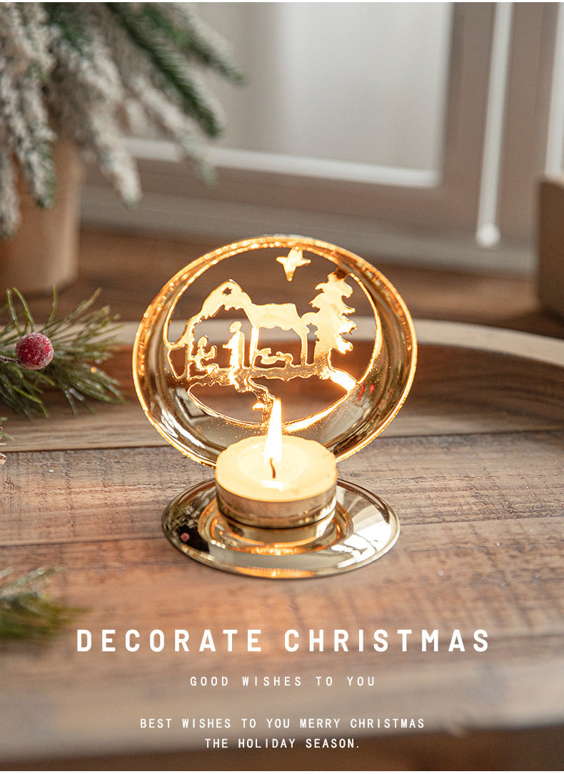 Metallic LED Holiday Lantern Decoration