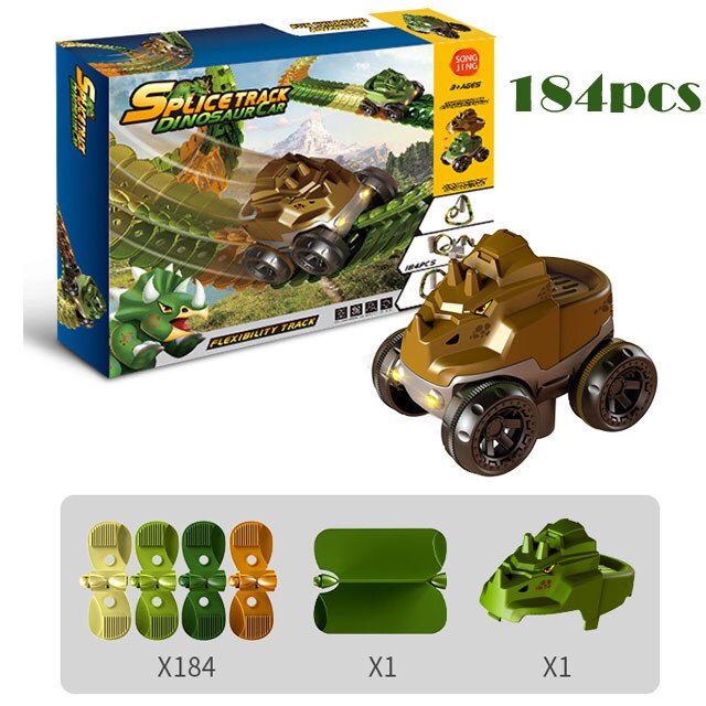 Fun Dinosaur Racing Track Playset Toy
