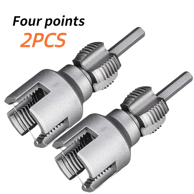 Pipe Threader & Edge Deburring Drill Bit Tool