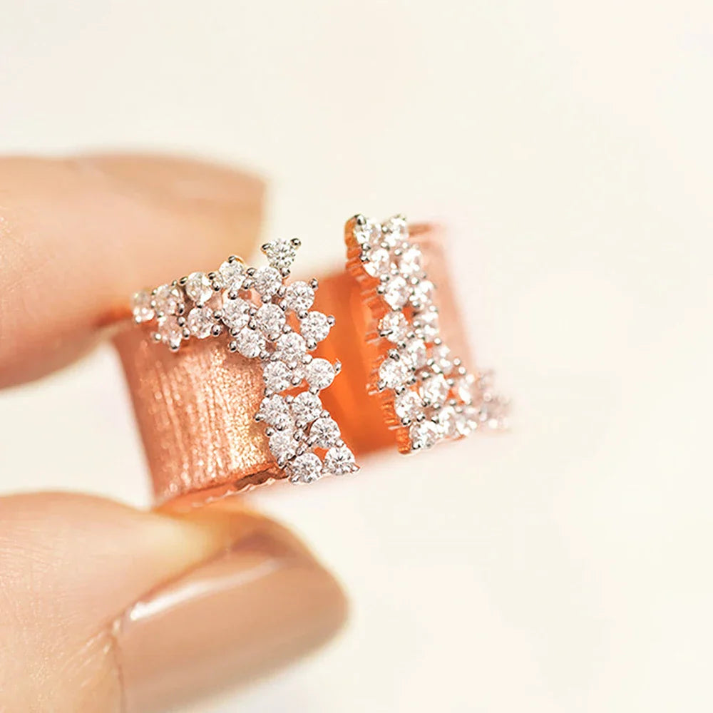 Luxurious Diamond Glitter Open Ring