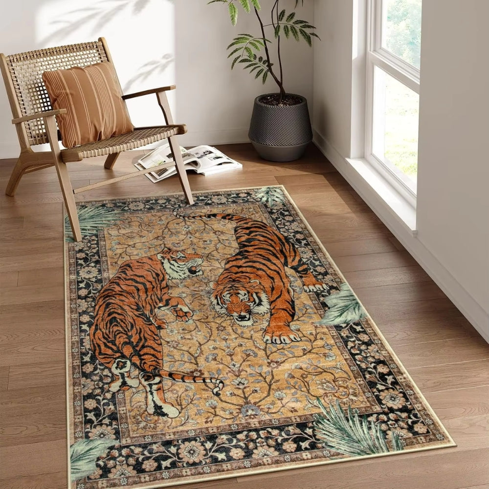 Halri | Savage Grace Tiger Tapestry Carpet Rug