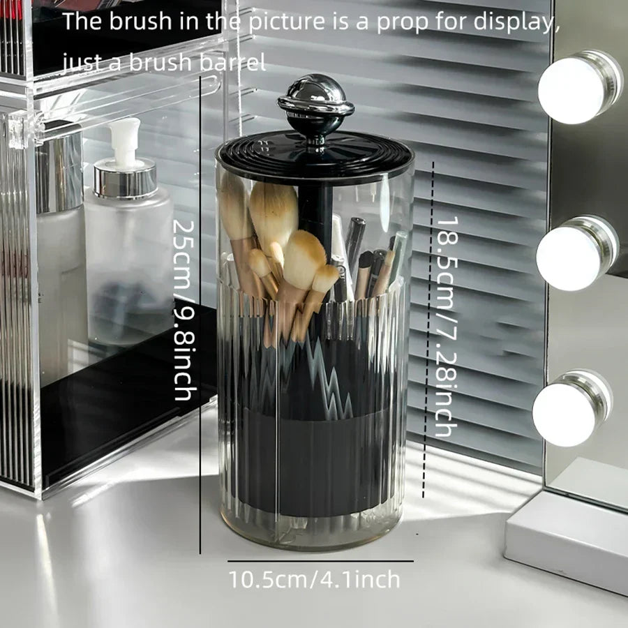 Premium Cosmetic Brush Holder and Auto Lift Storage