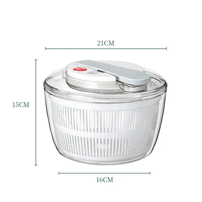 Easy Clean Salad Spinner with Lid & Non Slip Base