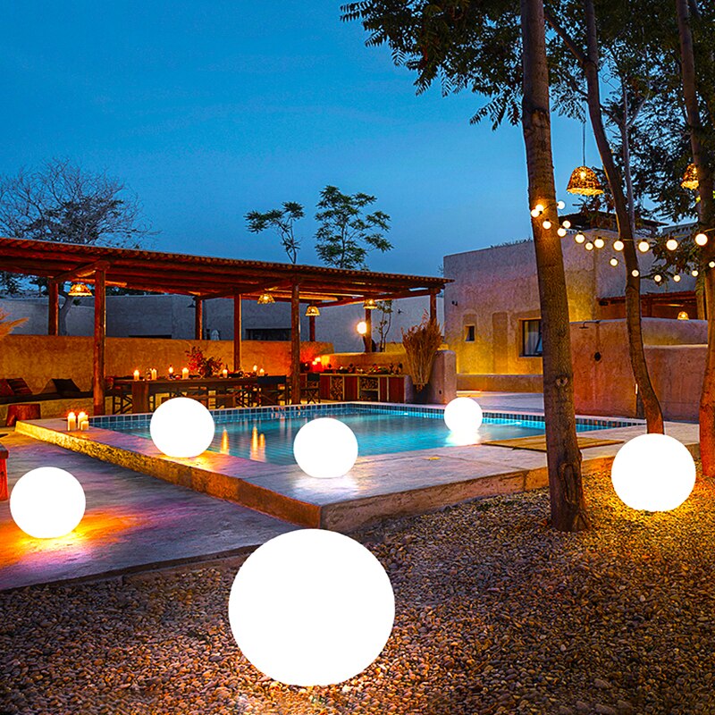 Bright Outdoor Solar Powered Garden Ball Lamp - Halri