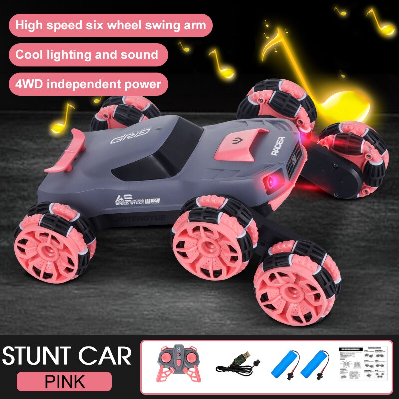 Fast Remote Control 6-Wheel Stunt Car Toy