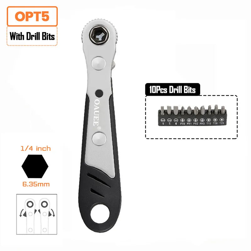 Compact Fast Hex Ratchet Wrench Set
