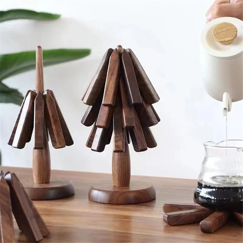 Natural Wood Coaster Set - Halri
