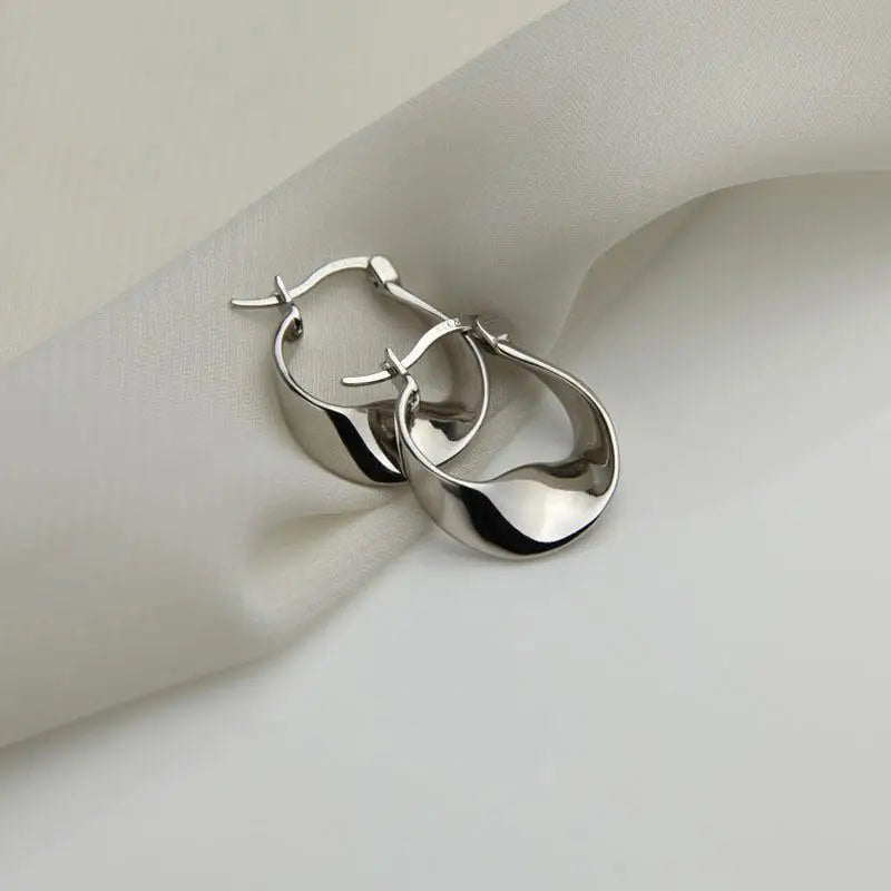 Simple Drop Geometric Hoop Earrings