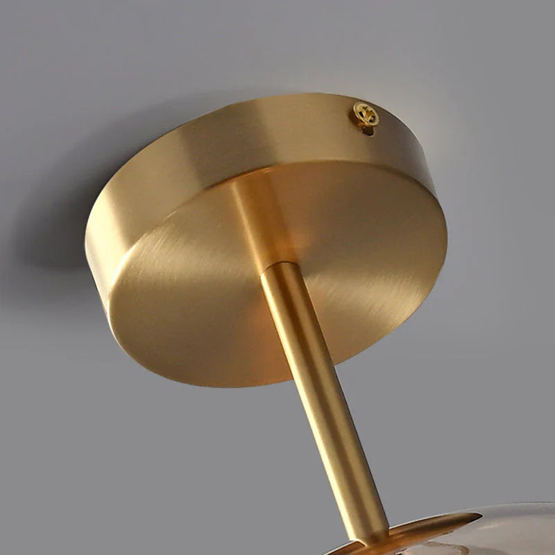 Modern Simple Copper Glass Ceiling Light
