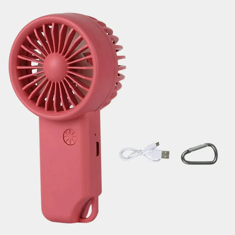 Compact Rechargeable Mini Handheld Fan with LED Screen