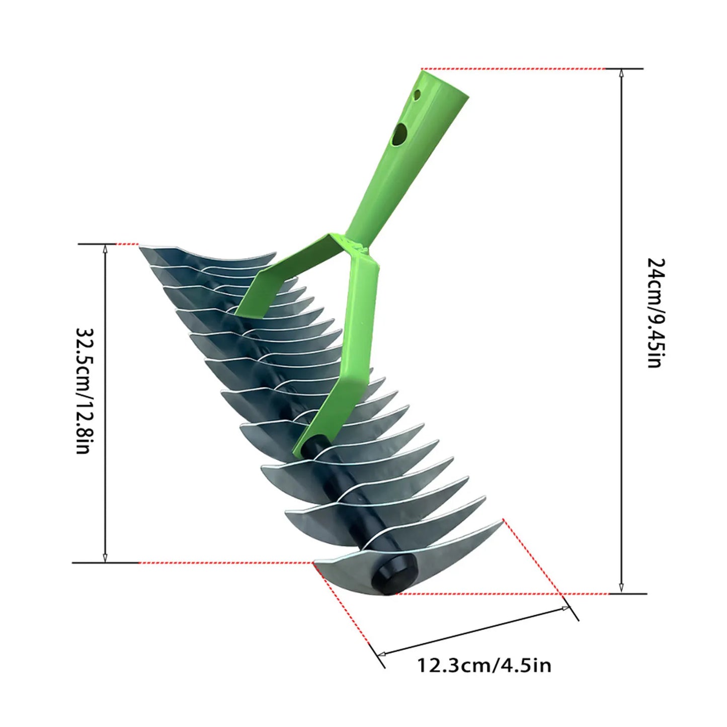 Garden Rake Head Stainless Steel Lawn Aerator Tool - Halri