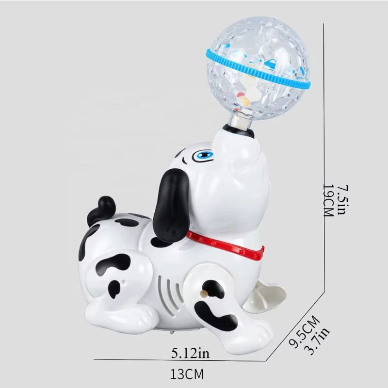 Spinning Dalmatian Toy With Lights And Music, Boosts Kidsโ Brain Development, Safe For Ages 3+.