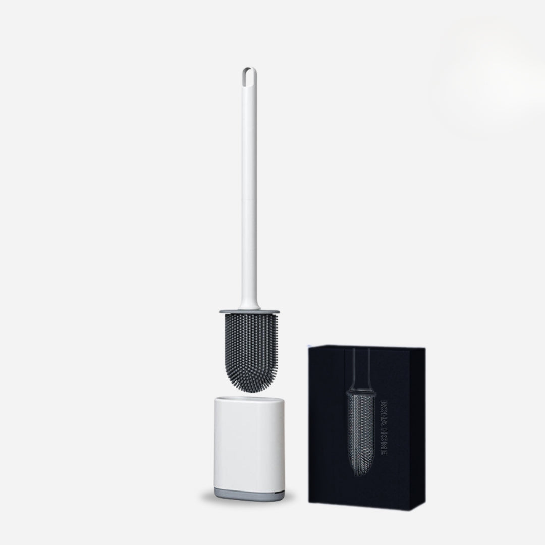 Toilet Brush with Ergonomic Handle and Durable Bristles โ Compact Bathroom Cleaning Tool with Holder 9