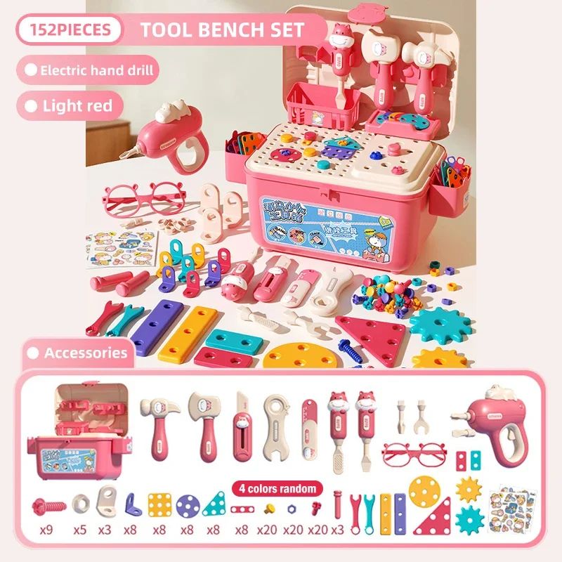 Fun 3-in-1 Kids Toolbox Playset