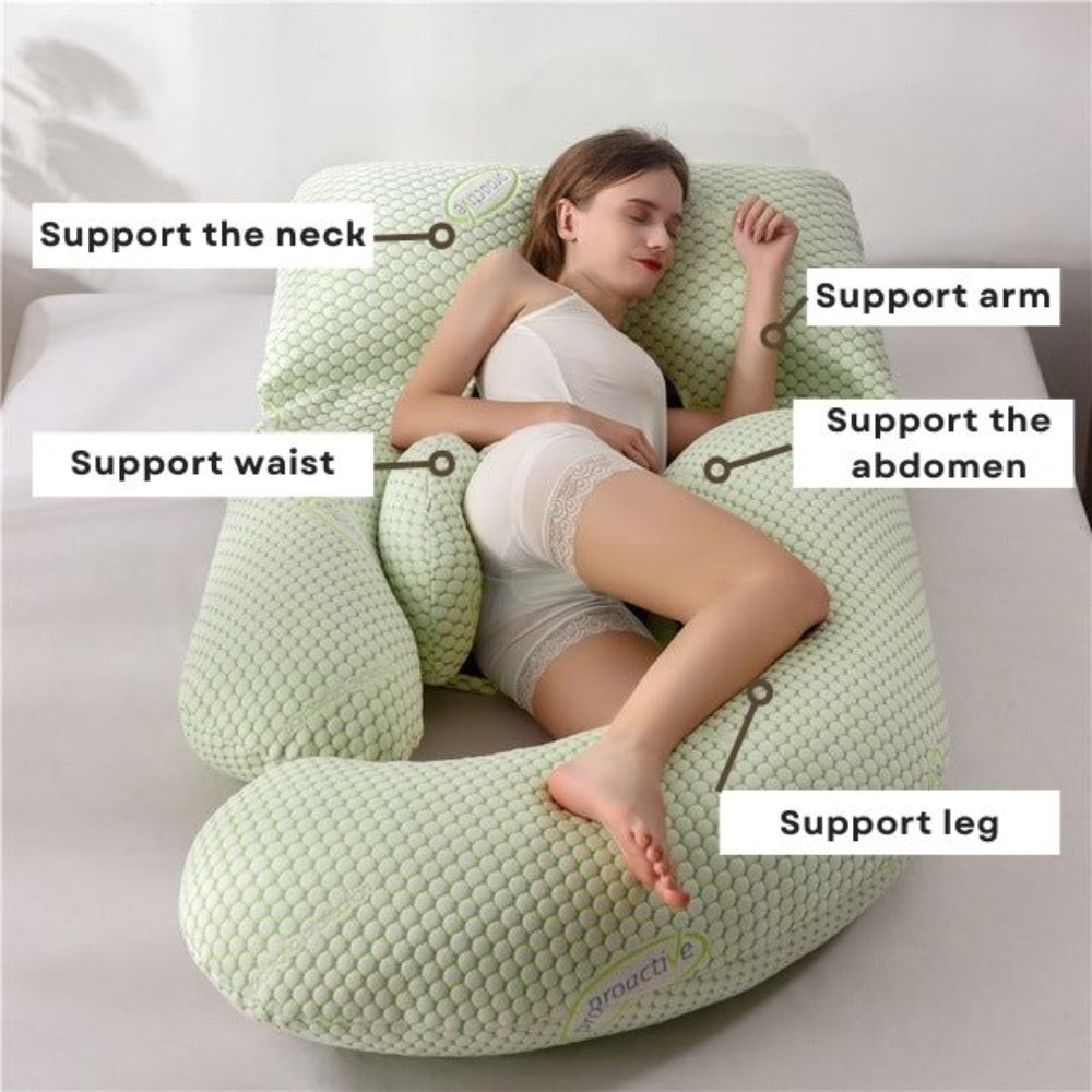 Contoured Full Body Pillow for Pregnant Side Sleepers
