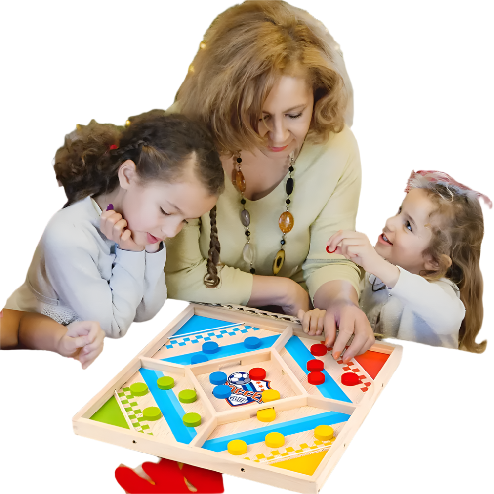 Fun Wooden Family Board Game Set - Halri