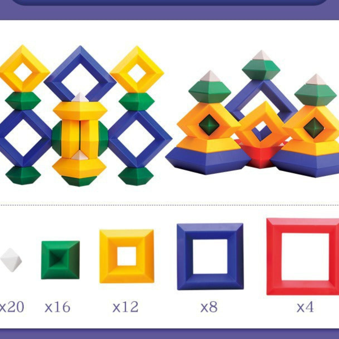 Wooden Stacking Block Montessori Toy Set